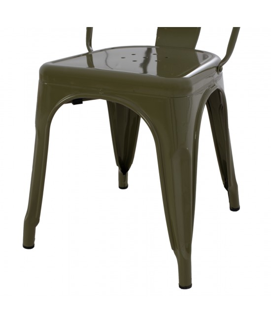 ΚΑΡΕΚΛΑ ΜΕΤΑΛΛΙΚΗ MELITA ΣΕ DARK OLIVE GREEN 43x50x82Y εκ. HM8641.03