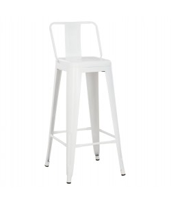 ΣΚΑΜΠΟ BAR ΜΕΤΑΛΛΙΚΟ MELITA ME ΠΛΑΤΗ ΛΕΥΚΟ ΜΑΤ HM8643.21 43Χ43Χ100εκ.