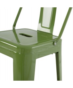 ΣΚΑΜΠΟ BAR ΜΕΤΑΛΛΙΚΟ MELITA ME ΠΛΑΤΗ ΣΕ LIGHT OLIVE GREEN HM8643.13 43Χ43Χ100εκ.