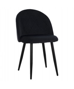 ΚΑΡΕΚΛΑ ODED ΜΕ ΜΕΤΑΛΛΙΚΑ ΜΑΥΡΑ ΠΟΔΙΑ & ΒΕΛΟΥΔΟ ΜΑΥΡΟ HM8731.14 45x52x77 εκ.