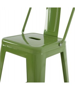 ΣΚΑΜΠΟ ΜΕΣΑΙΟΥ ΥΨΟΥΣ ΜΕΤΑΛΛΙΚΟ MELITA ΣΕ LIGHT OLIVE GREEN HM8574.13 42x42x98 εκ.