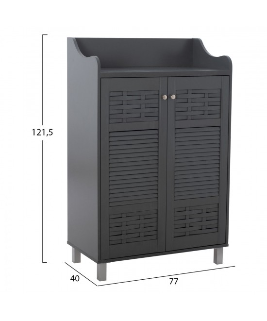 ΠΑΠΟΥΤΣΟΘΗΚΗ-ΝΤΟΥΛΑΠΙ KAILENA ΞΥΛΙΝΗ HM2230.10 ΓΚΡΙ 77x40x121,5 εκ.