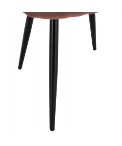 ΚΑΡΕΚΛΑ ODED ΜΕ ΜΕΤΑΛΛΙΚΑ ΜΑΥΡΑ ΠΟΔΙΑ & ΒΕΛΟΥΔΟ ΣΑΠΙΟ ΜΗΛΟ HM8731.12 49x57x79Υ εκ.