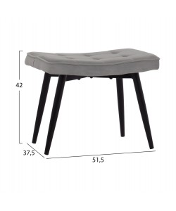 ΠΟΛΥΘΡΟΝΑ ΜΠΕΡΖΕΡΑ CRAWLEY ΜΕ ΥΠΟΠΟΔΙΟ HM8918.01 ΓΚΡΙ ΒΕΛΟΥΔΟ 70x57x103 εκ.