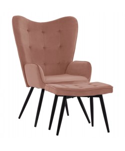 ΠΟΛΥΘΡΟΝΑ ΜΠΕΡΖΕΡΑ CRAWLEY ΜΕ ΥΠΟΠΟΔΙΟ HM8918.02 ΣΑΠΙΟ ΜΗΛΟ ΒΕΛΟΥΔΟ 70x57x103 εκ.