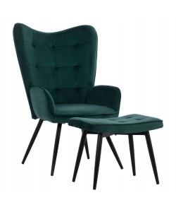 ΠΟΛΥΘΡΟΝΑ ΜΠΕΡΖΕΡΑ CRAWLEY ΜΕ ΥΠΟΠΟΔΙΟ HM8918.03 ΚΥΠΑΡΙΣΣΙ ΒΕΛΟΥΔΟ 70x57x103 εκ.