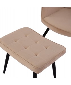 ΠΟΛΥΘΡΟΝΑ ΜΠΕΡΖΕΡΑ CRAWLEY ΜΕ ΥΠΟΠΟΔΙΟ HM8918.11 ΜΠΕΖ ΒΕΛΟΥΔΟ 70x57x103 εκ.