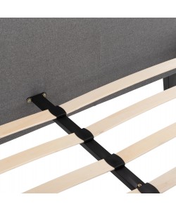 ΚΡΕΒΑΤΙ BECCA ΑΠΟ ΥΦΑΣΜΑ ΓΚΡΙ HM553.11 ΓΙΑ ΣΤΡΩΜΑ 150x200 EK.