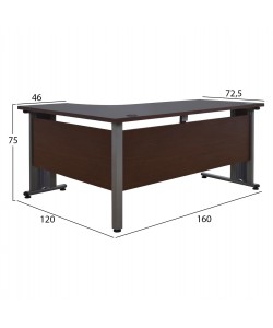 ΓΡΑΦΕΙΟ ΕΠΑΓΓΕΛΜΑΤΙΚΟ VALDEN HM2043.02R WENGE ΜΕ ΔΕΞΙΑ ΓΩΝΙΑ 160X120X75