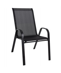 ΠΟΛΥΘΡΟΝΑ ΕΞ.ΧΩΡΟΥ LEON HM5000.03 ΜΕΤΑΛΛΙΚΗ ΜΑΥΡΟ ΜΕ TEXTILENE ΜΑΥΡΟ 55x77x95Υεκ