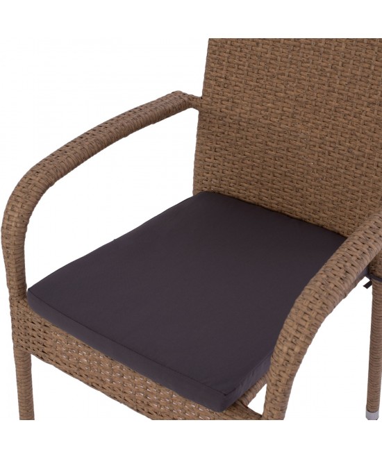 ΠΟΛΥΘΡΟΝΑ ΜΕΤΑΛΛΙΚΗ ANISHA HM5685.02 ΜΕ ΜΑΞΙΛΑΡΙ WICKER ΚΑΦΕ-ΜΟΚΑ ΣΤΟΙΒ/ΜΕΝΗ 56x60x94 εκ.