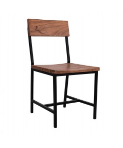 ΚΑΡΕΚΛΑ ΑΠΟ ΜΕΤΑΛΛΟ ΚΑΙ ΜΑΣΙΦ ΞΥΛΟ ΑΚΑΚΙΑΣ ΦΥΣΙΚΟ 45,5x43,5x85,5Υεκ.HM8179.11