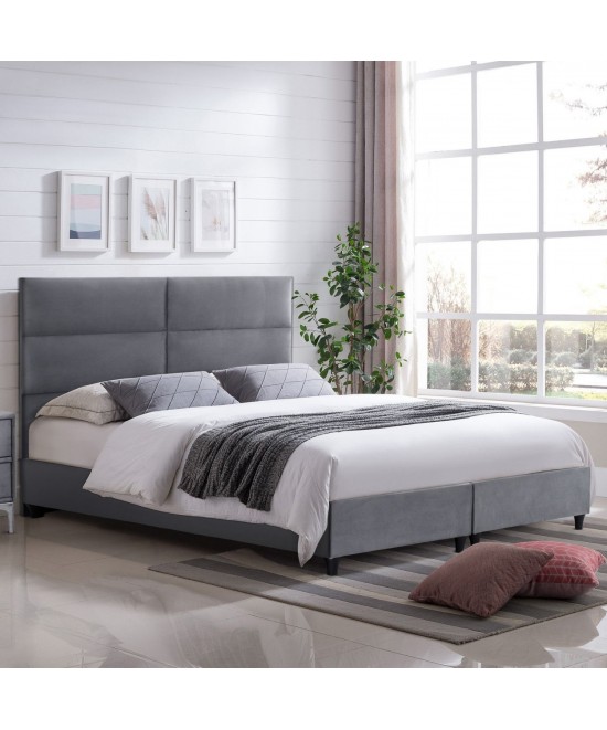 ΚΡΕΒΑΤΙ MILO ΑΠΟ ΓΚΡΙ ΒΕΛΟΥΔΟ HM628.10 ΓΙΑ ΣΤΡΩΜΑ 180x200 εκ. ΚΡΕΒΑΤΙ MILO ΑΠΟ ΓΚΡΙ ΒΕΛΟΥΔΟ HM628.10 ΓΙΑ ΣΤΡΩΜΑ 180x200 εκ.