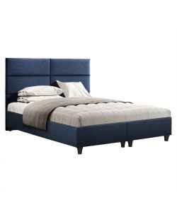 ΚΡΕΒΑΤΙ MILO ΑΠΟ ΜΠΛΕ ΥΦΑΣΜΑ HM616.08 ΓΙΑ ΣΤΡΩΜΑ 160x200 εκ.