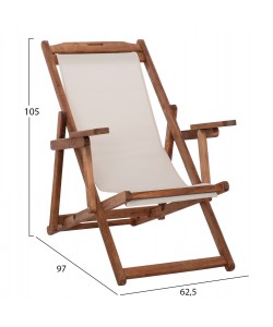 ΣΕΖΛΟΝΓΚ ΜΕ ΜΠΡΑΤΣΑ ΛΗΜΝΟΣ ΕΜΠ/ΣΜΟΣ ΚΑΡΥΔΙ ΜΕ PVC 2Χ1 HM11708.60T 62,5x97x105 εκ.