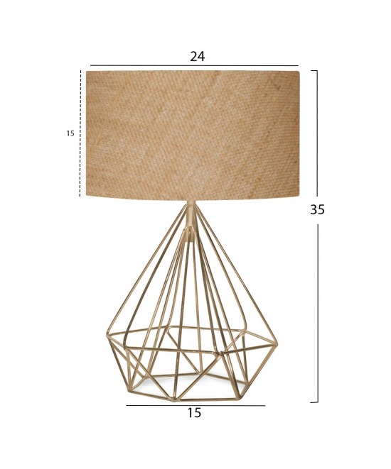 ΦΩΤΙΣΤΙΚΟ ΕΠΙΤΡΑΠΕΖΙΟ ΜΕΤΑΛΛΙΚΟ ΜΠΕΖ ΧΡΥΣΟ HM7606.01