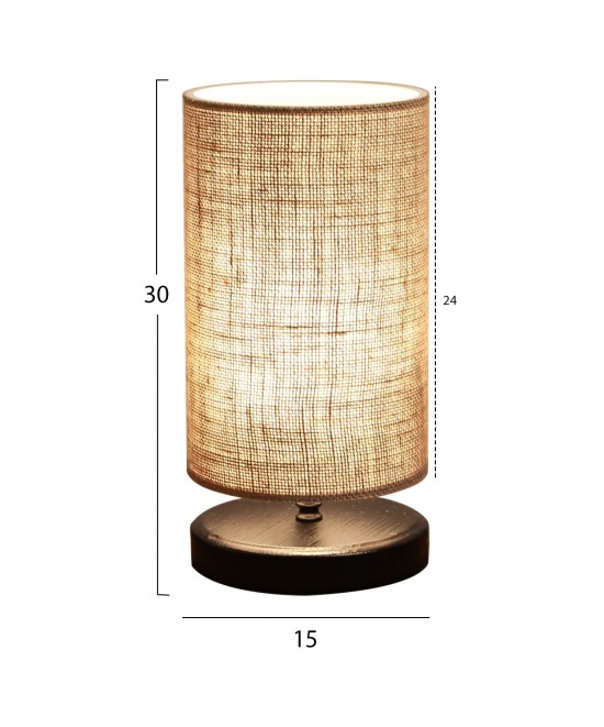 ΦΩΤΙΣΤΙΚΟ ΕΠΙΤΡΑΠΕΖΙΟ ΜΑΥΡΟ ΜΕ ΜΠΕΖ HM7595.01 15Χ30εκ.