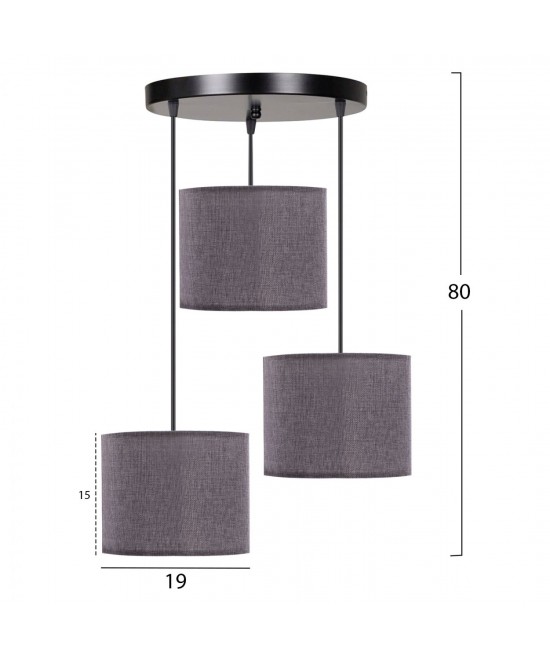 ΦΩΤΙΣΤΙΚΟ ΟΡΟΦΗΣ HM7622.13 ΓΚΡΙ 15x15x80cm