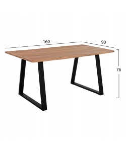 ΤΡΑΠΕΖΙ ΤΡΑΠΕΖΑΡΙΑΣ SOFIA SLIM HM8500.11 ΜΑΣΙΦ ΞΥΛΟ ΑΚΑΚΙΑΣ 160x90x76Υ εκ.