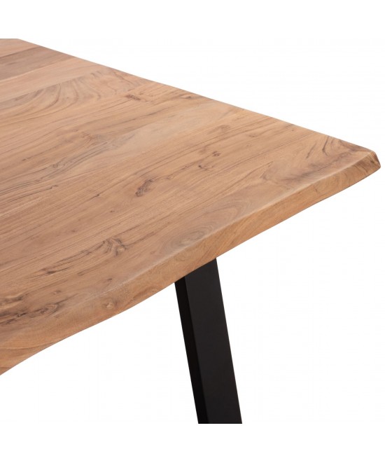ΤΡΑΠΕΖΙ ΤΡΑΠΕΖΑΡΙΑΣ SOFIA SLIM HM8500.11 ΜΑΣΙΦ ΞΥΛΟ ΑΚΑΚΙΑΣ 160x90x76Υ εκ.