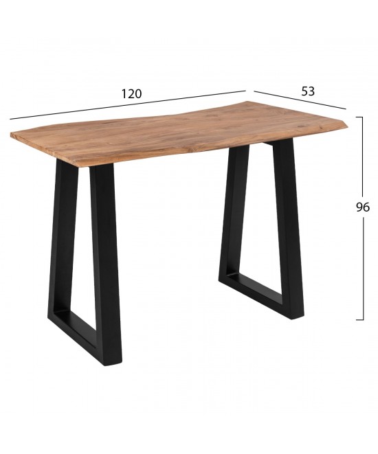 ΤΡΑΠΕΖΙ ΚΟΝΣΟΛΑ SOFIA SLIM HM8744.11 ΜΑΣΙΦ ΞΥΛΟ ΑΚΑΚΙΑΣ ΦΥΣΙΚΟ 120x53x96Υ εκ.
