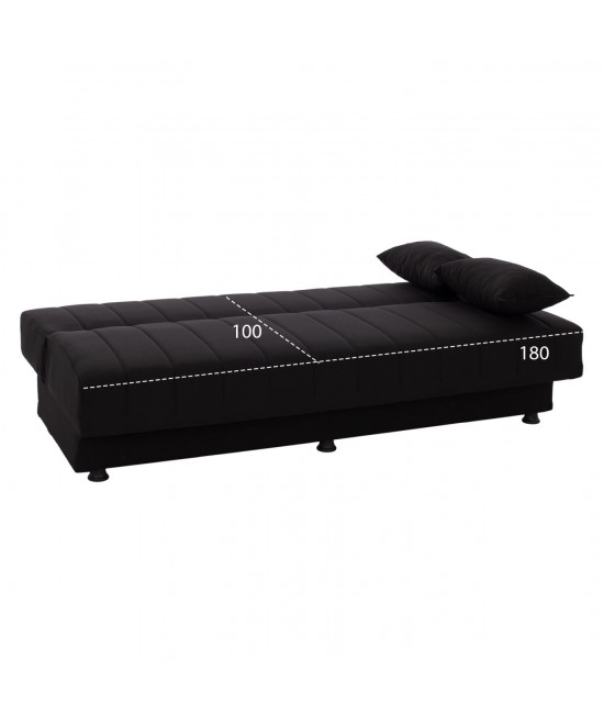 ΚΑΝΑΠΕΣ ΚΡΕΒΑΤΙ ANDRI ΤΡΙΘΕΣΙΟΣ ΜΑΥΡΟΣ HM3239.01 180x72x77 εκ. ΚΑΝΑΠΕΣ ΚΡΕΒΑΤΙ ANDRI ΤΡΙΘΕΣΙΟΣ ΜΑΥΡΟΣ HM3239.01 180x72x77 εκ.