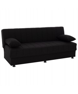 ΚΑΝΑΠΕΣ ΚΡΕΒΑΤΙ ANDRI ΤΡΙΘΕΣΙΟΣ ΜΑΥΡΟΣ HM3239.01 180x72x77 εκ.