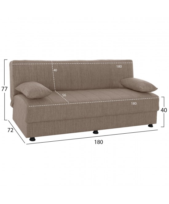 ΚΑΝΑΠΕΣ ΚΡΕΒΑΤΙ ANDRI ΤΡΙΘΕΣΙΟΣ ΜΠΕΖ HM3239.04 180x72x77Υ εκ. ΚΑΝΑΠΕΣ ΚΡΕΒΑΤΙ ANDRI ΤΡΙΘΕΣΙΟΣ ΜΠΕΖ HM3239.04 180x72x77Υ εκ.