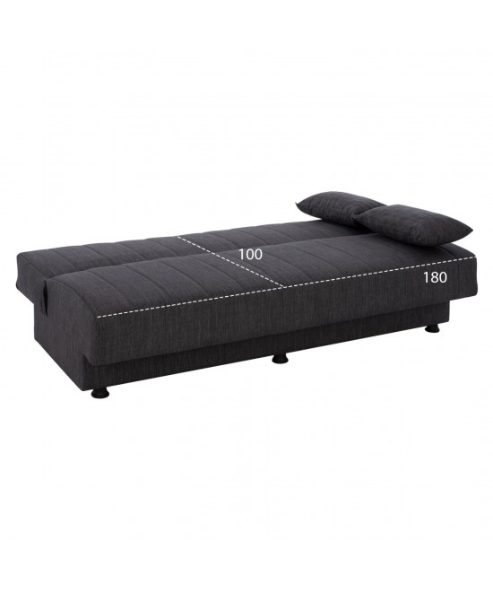 ΚΑΝΑΠΕΣ ΚΡΕΒΑΤΙ ΤΡΙΘΕΣΙΟΣ ΓΚΡΙ HM3239.03 180x72x77 εκ. ΚΑΝΑΠΕΣ ΚΡΕΒΑΤΙ ΤΡΙΘΕΣΙΟΣ ΓΚΡΙ HM3239.03 180x72x77 εκ.