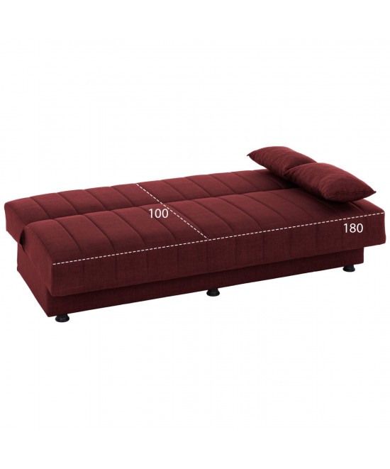 ΚΑΝΑΠΕΣ ΚΡΕΒΑΤΙ ANDRI ΤΡΙΘΕΣΙΟΣ ΚΟΚΚΙΝΟ HM3239.06 180x72x77 εκ. ΚΑΝΑΠΕΣ ΚΡΕΒΑΤΙ ANDRI ΤΡΙΘΕΣΙΟΣ ΚΟΚΚΙΝΟ HM3239.06 180x72x77 εκ.