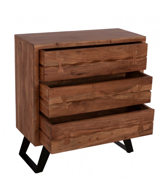 ΣΥΡΤΑΡΙΕΡΑ FANSI 3ΣΥΡΤΑΡΙΑ ΑΠΟ ΜΑΣΙΦ ΞΥΛΟ ΑΚΑΚΙΑΣ 80x35x86Υεκ. HM8474.11