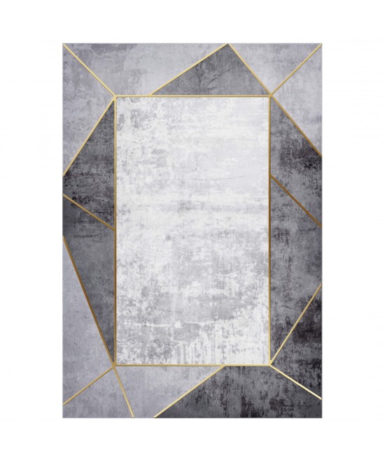 ΧΑΛΙ ΣΑΛΟΝΙΟΥ ΜΕ ΚΡΟΣΙΑ JOSIANE ΓΚΡΙ HM7675.23 160X230 εκ.