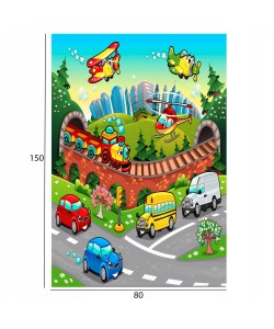 ΠΑΙΔΙΚΟ ΧΑΛΙ ΜΕ ΚΡΟΣΙΑ ΣΕΙΡΑ KIDDER HM7678.13 ΠΟΛΥΧΡΩΜΟ 80Χ150 εκ.