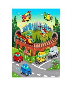 ΠΑΙΔΙΚΟ ΧΑΛΙ ΜΕ ΚΡΟΣΙΑ ΣΕΙΡΑ KIDDER HM7678.13 ΠΟΛΥΧΡΩΜΟ 80Χ150 εκ.