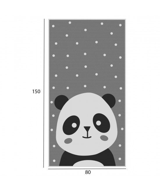 ΠΑΙΔΙΚΟ ΧΑΛΙ ΜΕ ΚΡΟΣΙΑ ΣΕΙΡΑ KIDDER HM7678.14 PANDA ΓΚΡΙ 80Χ150 εκ.
