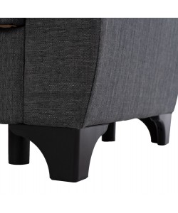 ΚΑΝΑΠΕΣ ΚΡΕΒΑΤΙ HEMA ΔΙΘΕΣΙΟΣ  ΨΗΛΗ ΠΛΑΤΗ ΓΚΡΙ HM3243.03 160x84x88 εκ.