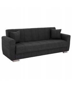 ΚΑΝΑΠΕΣ ΚΡΕΒΑΤΙ POLYA ΤΡΙΘΕΣΙΟΣ HM3240.03 ΓΚΡΙ 215x85x76Υ εκ.