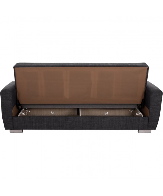 ΚΑΝΑΠΕΣ ΚΡΕΒΑΤΙ POLYA ΤΡΙΘΕΣΙΟΣ HM3240.03 ΓΚΡΙ 215x85x76Υ εκ. ΚΑΝΑΠΕΣ ΚΡΕΒΑΤΙ POLYA ΤΡΙΘΕΣΙΟΣ HM3240.03 ΓΚΡΙ 215x85x76Υ εκ.