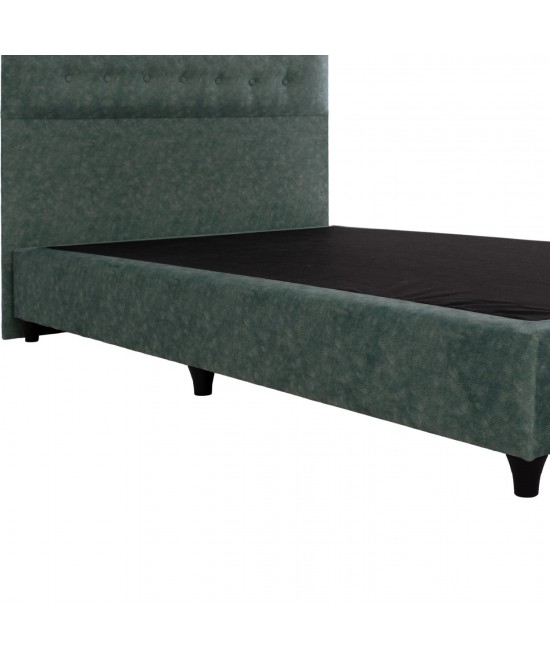 ΚΡΕΒΑΤΙ MALENA ΑΠΟ ΠΡΑΣΙΝΟ ΥΦΑΣΜΑ τύπου NUBUCK, HM647.27 ΓΙΑ ΣΤΡΩΜΑ 120x200 εκ.