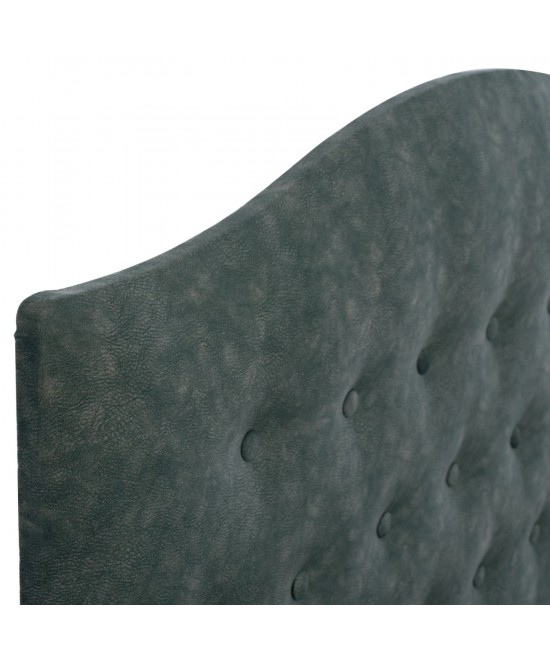 ΚΡΕΒΑΤΙ MALENA ΑΠΟ ΠΡΑΣΙΝΟ ΥΦΑΣΜΑ τύπου NUBUCK, HM647.27 ΓΙΑ ΣΤΡΩΜΑ 120x200 εκ.