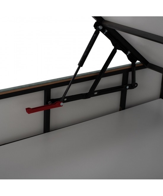 ΚΡΕΒΑΤΙ MILO ΜΕ ΑΠΟΘΗΚΕΥΤΙΚΟ ΠΡΑΣΙΝΟ ΥΦΑΣΜΑ τύπου NUBUCK HM622.07 ΓΙΑ ΣΤΡΩΜΑ 160x200 εκ.