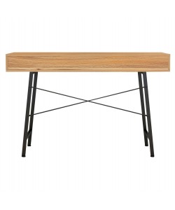 ΓΡΑΦΕΙΟ ΚΑΡΥΔΙ-ΓΚΡΙ ΜΕ ΜΑΥΡΟ ΜΑΤ ΣΚΕΛΕΤΟ HM2128.03 120x48x76,5Υ εκ.