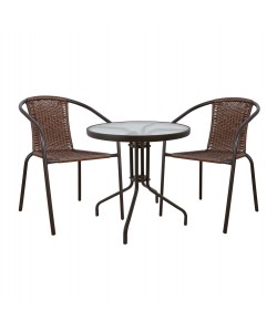 ΣΕΤ ΤΡΑΠΕΖΑΡΙΑ 3ΤΜΧ ΚΑΡΕΚΛΕΣ ΚΑΙ ΤΡΑΠΕΖΙ Φ60 HM5178.02