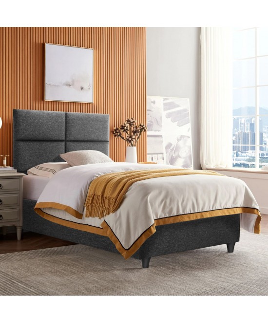 ΚΡΕΒΑΤΙ MILO ΑΠΟ ΓΚΡΙ ΥΦΑΣΜΑ HM652.01 ΓΙΑ ΣΤΡΩΜΑ 90x200 εκ. ΚΡΕΒΑΤΙ MILO ΑΠΟ ΓΚΡΙ ΥΦΑΣΜΑ HM652.01 ΓΙΑ ΣΤΡΩΜΑ 90x200 εκ.