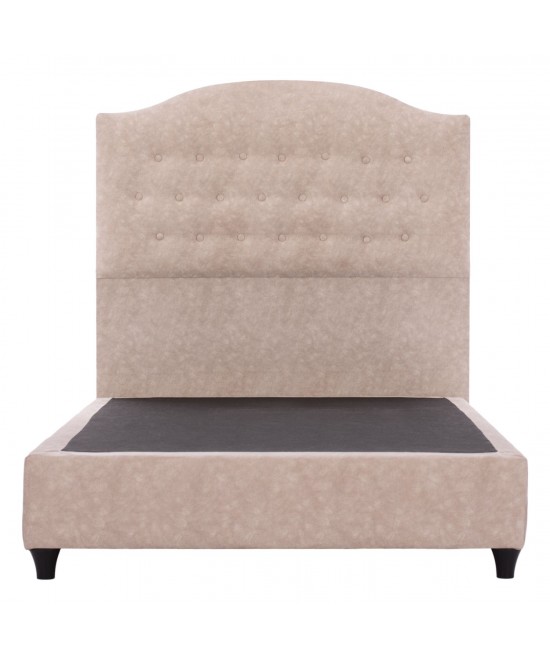 ΚΡΕΒΑΤΙ MALENA ΑΠΟ ΜΠΕΖ ΥΦΑΣΜΑ NUBUCK HM647.22 ΓΙΑ ΣΤΡΩΜΑ 120x200 εκ.