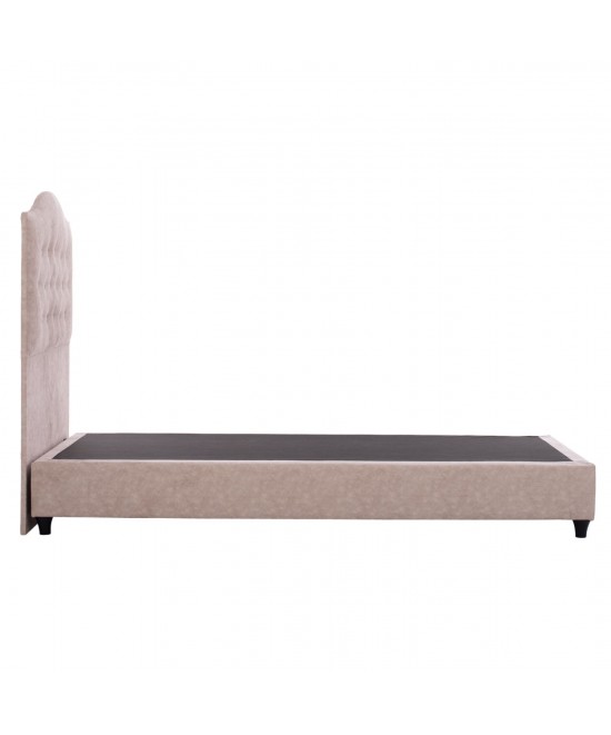 ΚΡΕΒΑΤΙ MALENA ΑΠΟ ΜΠΕΖ ΥΦΑΣΜΑ NUBUCK HM647.22 ΓΙΑ ΣΤΡΩΜΑ 120x200 εκ.