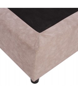 ΚΡΕΒΑΤΙ MALENA ΑΠΟ ΜΠΕΖ ΥΦΑΣΜΑ NUBUCK HM647.22 ΓΙΑ ΣΤΡΩΜΑ 120x200 εκ.