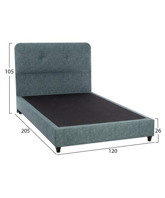 ΚΡΕΒΑΤΙ DOLORES LIGHT GREEN HM648.27 ΓΙΑ ΣΤΡΩΜΑ 120x200 εκ.