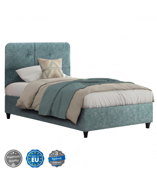 ΚΡΕΒΑΤΙ DOLORES LIGHT GREEN HM648.27 ΓΙΑ ΣΤΡΩΜΑ 120x200 εκ.