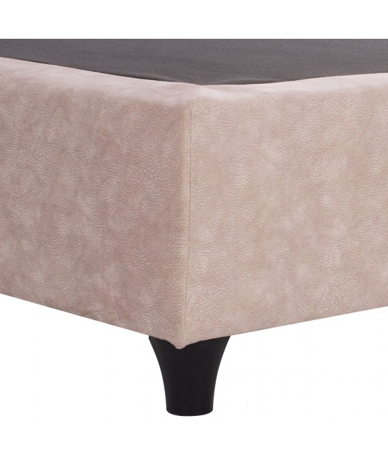 ΚΡΕΒΑΤΙ HM648.22 DOLORES, ΜΠΕΖ ΥΦΑΣΜΑ τ.NUBUCK, 120x200 εκ.